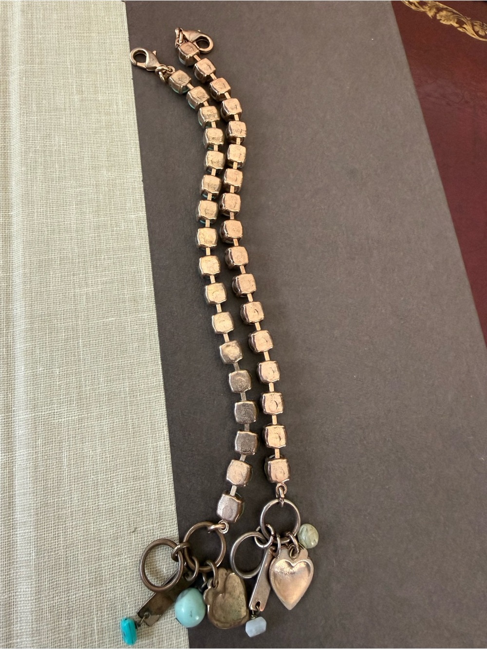 TWO Mariana Bracelets- Real Turquoise, Cream & Blush Stones - Picture 6 of 6